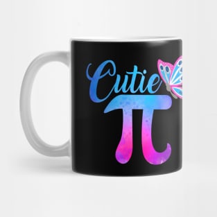 Cute & Funny Cutie Pi Math Pie Butterfly Math Pun Mug